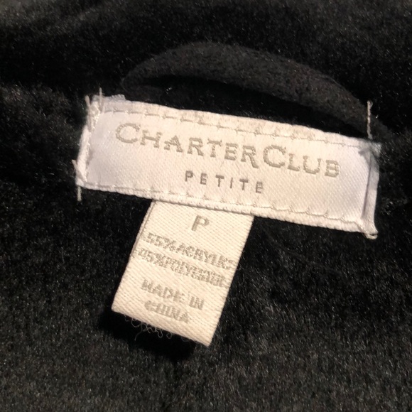 Charter Club black fur-lined coat - Picture 3 of 9